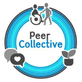 Graphic with words "peer collective"
