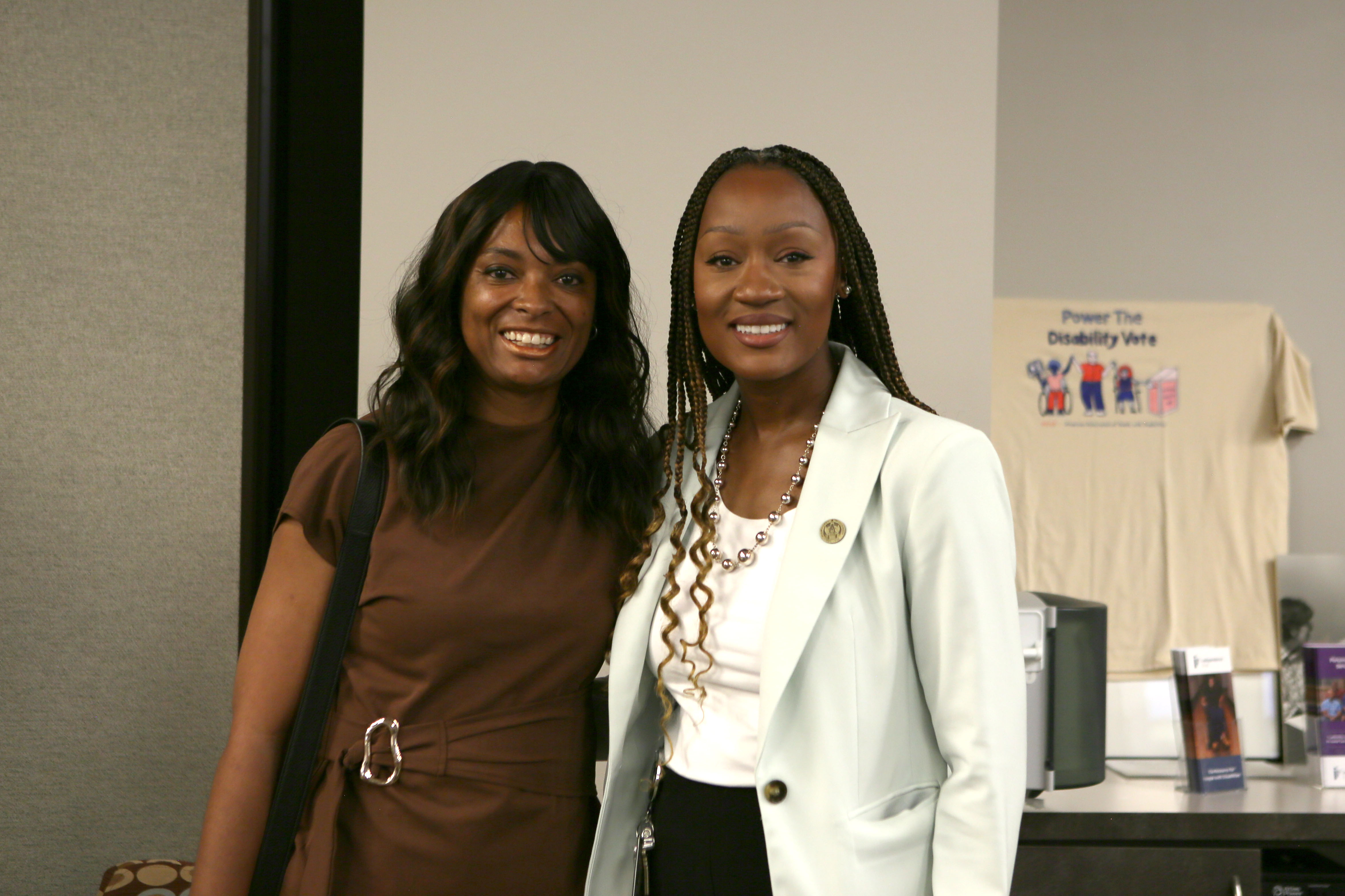 DCE City of Milwaukee Department of Compliance and Engagement Director Mary Reed & DHHS Shakita LaGrant-McClain pose for a picture