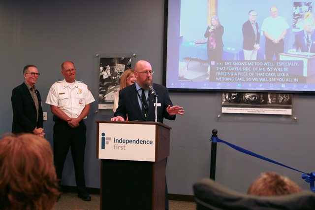 Director of Independent Living Services Gerald Hay, addresses the attendees