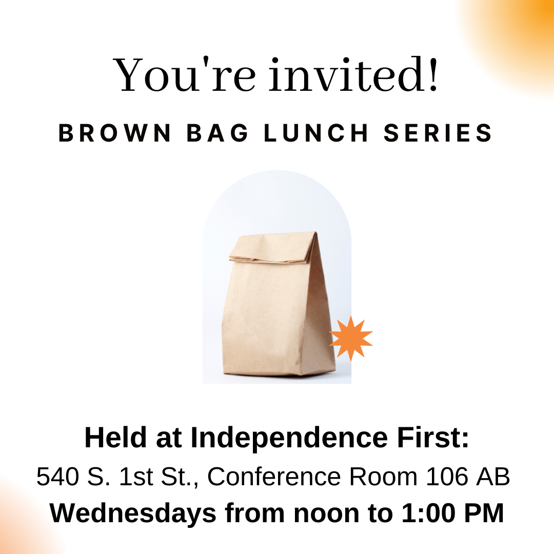 graphic reads: you're invited! brown bag lunch series