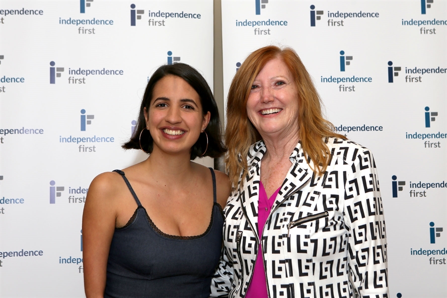 Victoria poses with Marci Boucher