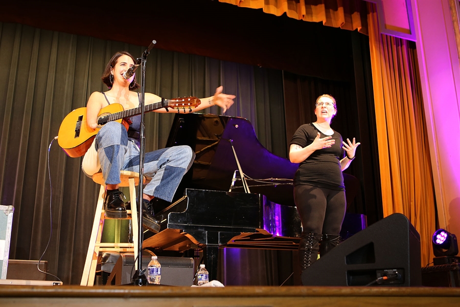 Victoria with ASL interpreter