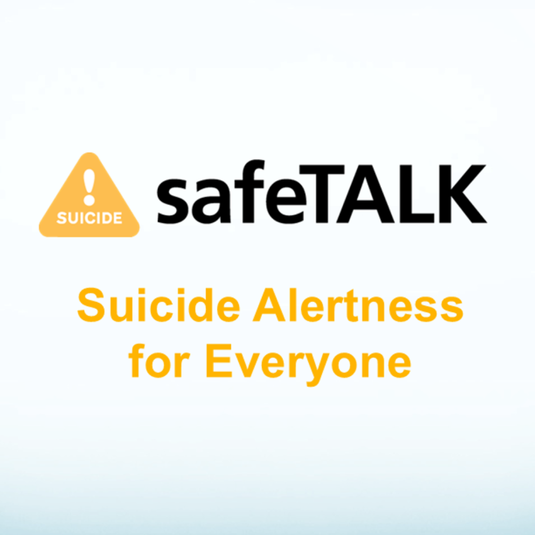 Graphic says, safe talk suicide alertness for everyone