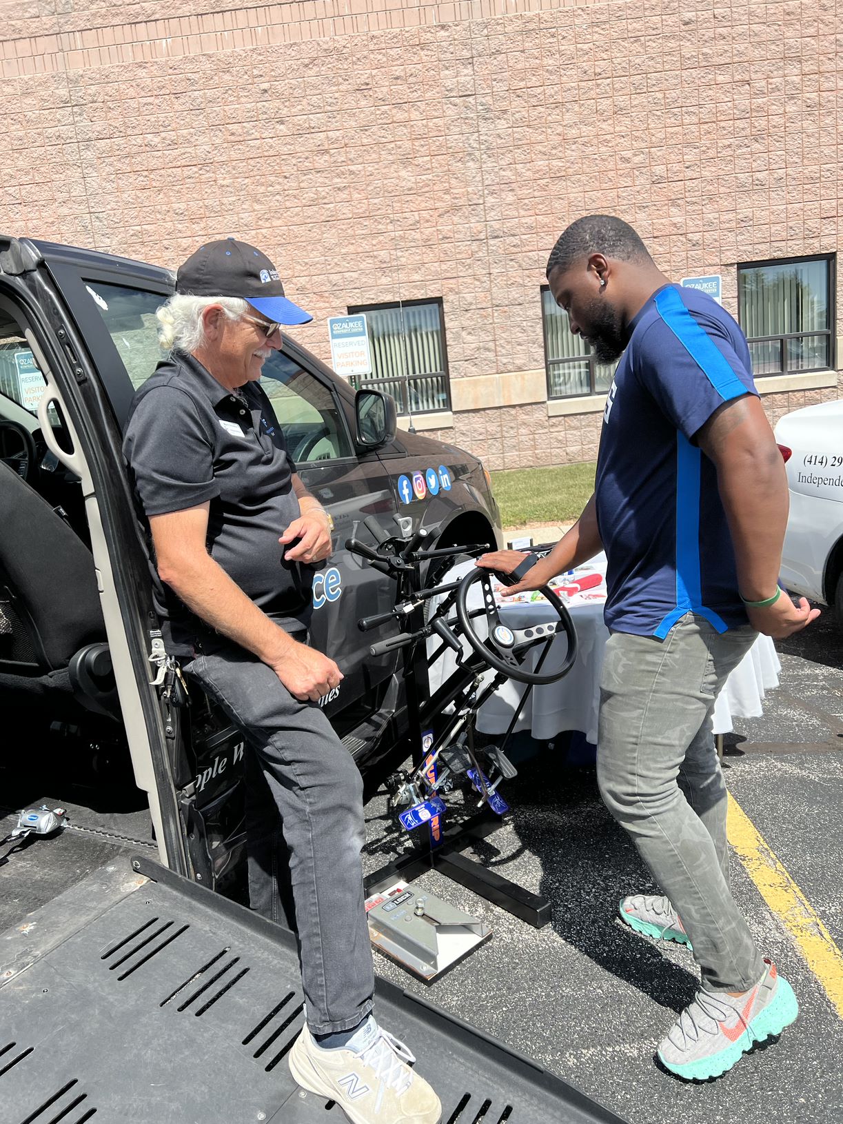 Mark demonstrates adaptive driving gear