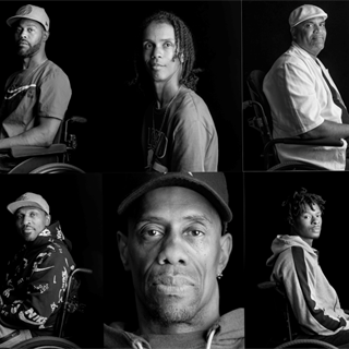 photo collage of men with disabilities